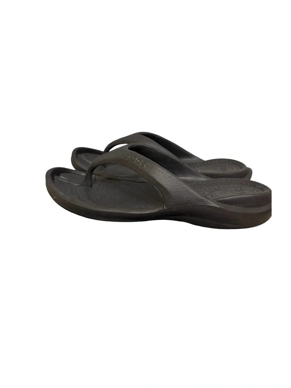 Crocs ATHENS II BLACK thong sandals women’s shoes size 9 men’s size 7